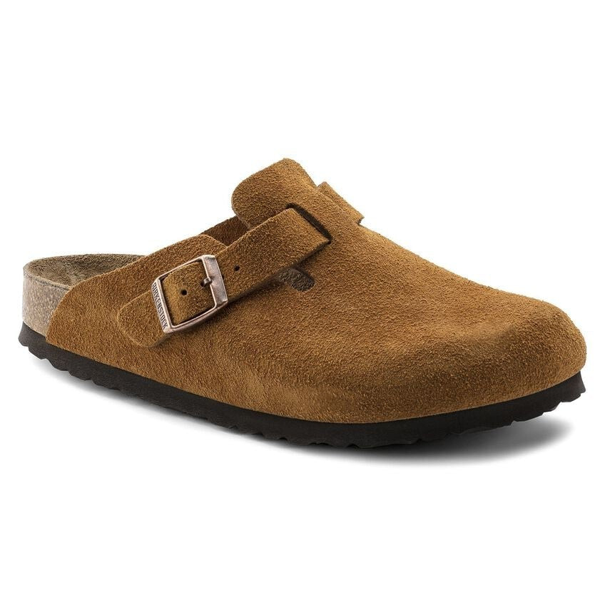 Birkenstock Boston Soft Footbed  Suede Unisex Clog 1009543 Mink