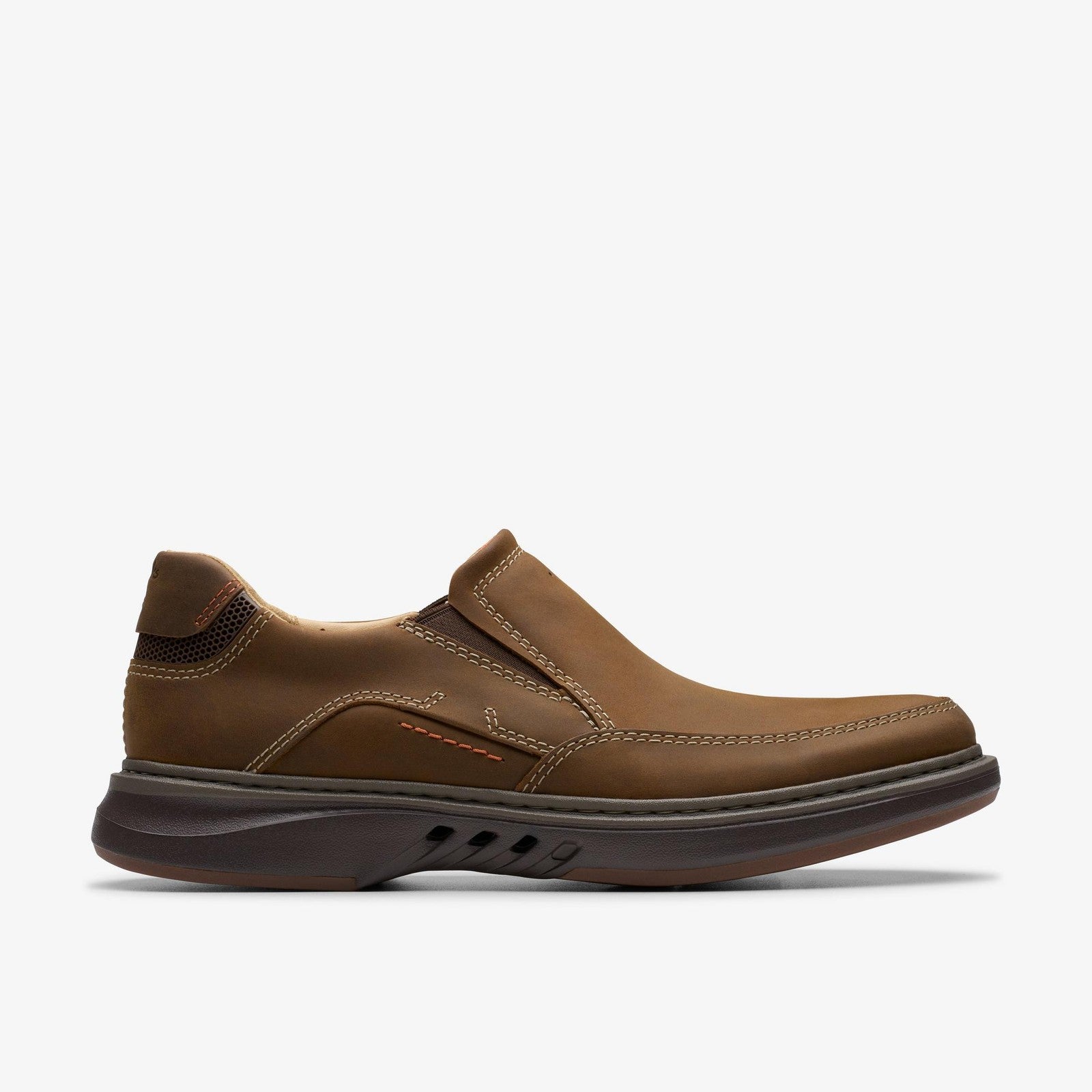 Clarks Men's Un Briley Step Slip on Shoes 26179983 Beeswax Leather