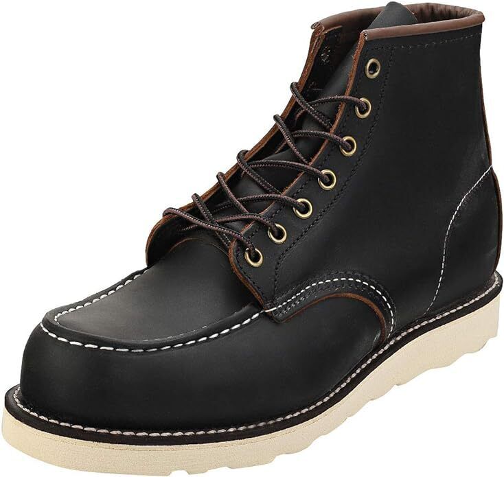 Red Wing Heritage Men's Classic Moc 6" 8849 Boot BLACK PRAIRIE LEATHER Brand New - AllSportsWearUSA