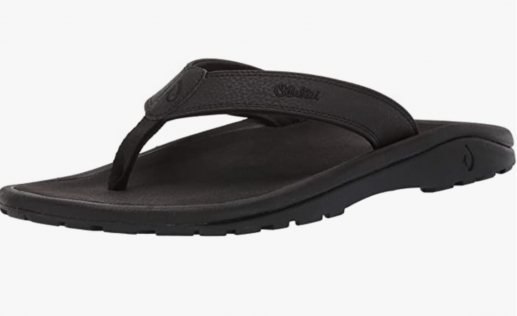 OluKai Ohana Men's Black Beach Sandals - AllSportsWearUSA