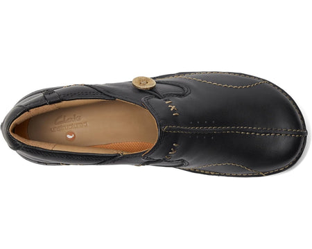 Clarks Women’s  Unloop Slip On Sneakers 26185071 Black