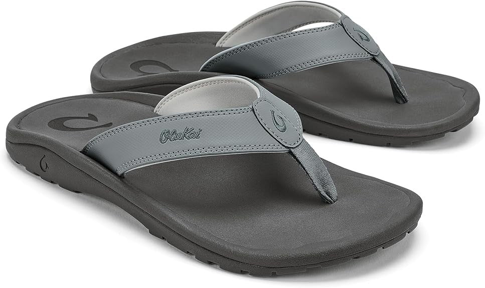 OLUKAI Ohana Men's Beach Sandals 10110 Ash Rock