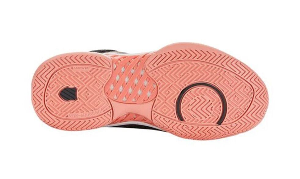 K-Swiss Womens Light Pickleball Shoes Training Black/ Pink Size 8 96563-036- NEW - AllSportsWearUSA