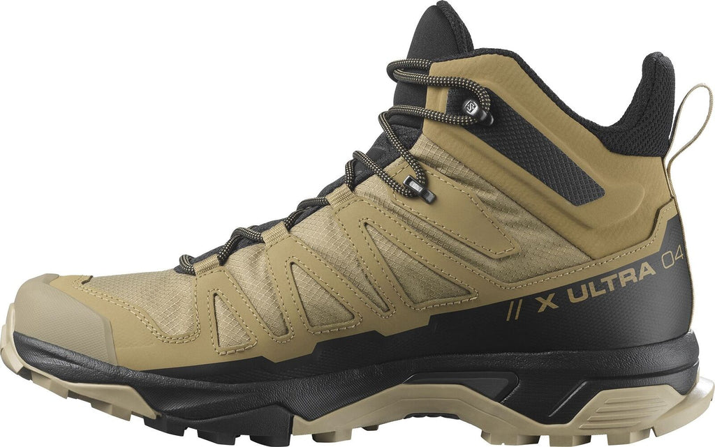 Salomon X Ultra 4 Mid GoreTex Hiking Boots Waterproof Kelp Black Safari - AllSportsWearUSA