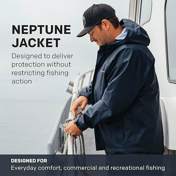 Grundens Men’s Neptune Commercial Fishing Jacket DARK NAVY 10079-425 NEW - AllSportsWearUSA