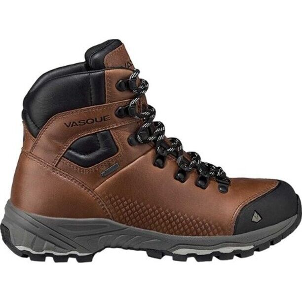 Vasque Womens St Elias FG GTX Full-Grain Leather Gore-Tex Waterproof Hiking Boot Cognac - AllSportsWearUSA