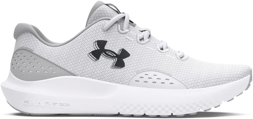 Under Armour men's Charged Surge 4 Sneaker White/Halo Gray/Black 3027000 100 - AllSportsWearUSA