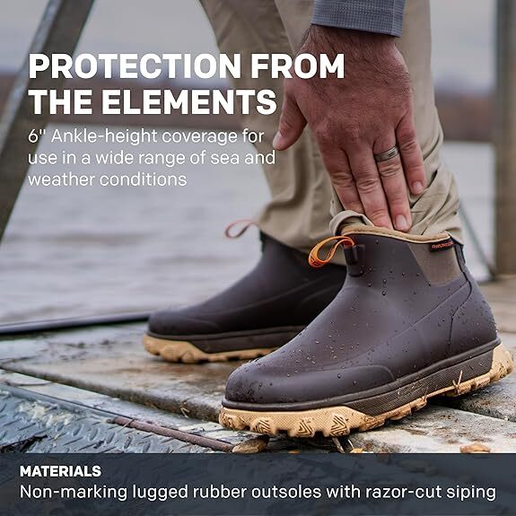 Grundens Men's Deviation 6" 60015-025 Anchor Ankle Boot Black