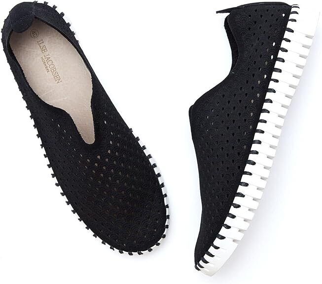 Ilse Jacobsen Womens Tulip 3565 Black TULIP3565-001 Slip-on Shoe Brand New - AllSportsWearUSA