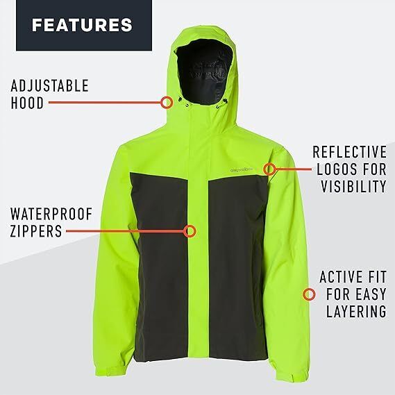 Grundens Mens Full Share 10329731 Hi Vis YellowGrey Size S Jacket Brand New - AllSportsWearUSA