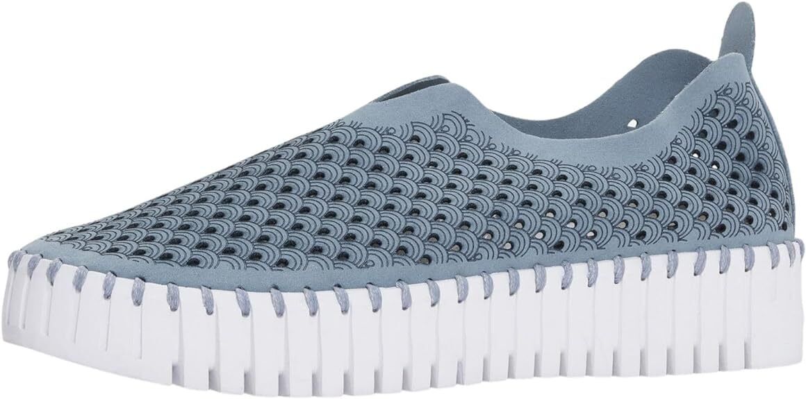 Ilse Jacobsen Womens Tulip 3373 Cloud Blue Platform Slipon Brand New - AllSportsWearUSA