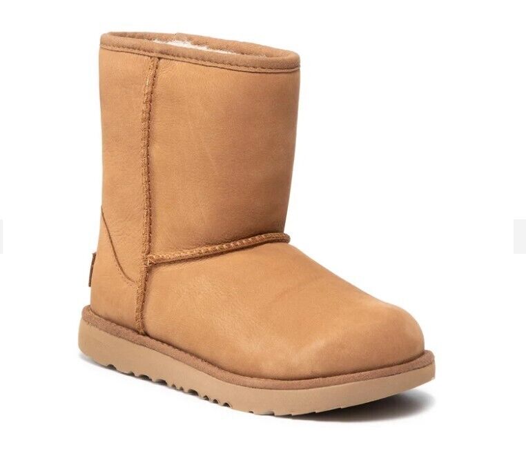 UGG Classic Short II Waterproof Chestnut Leather Fur Boots 1019646K-CHE New - AllSportsWearUSA
