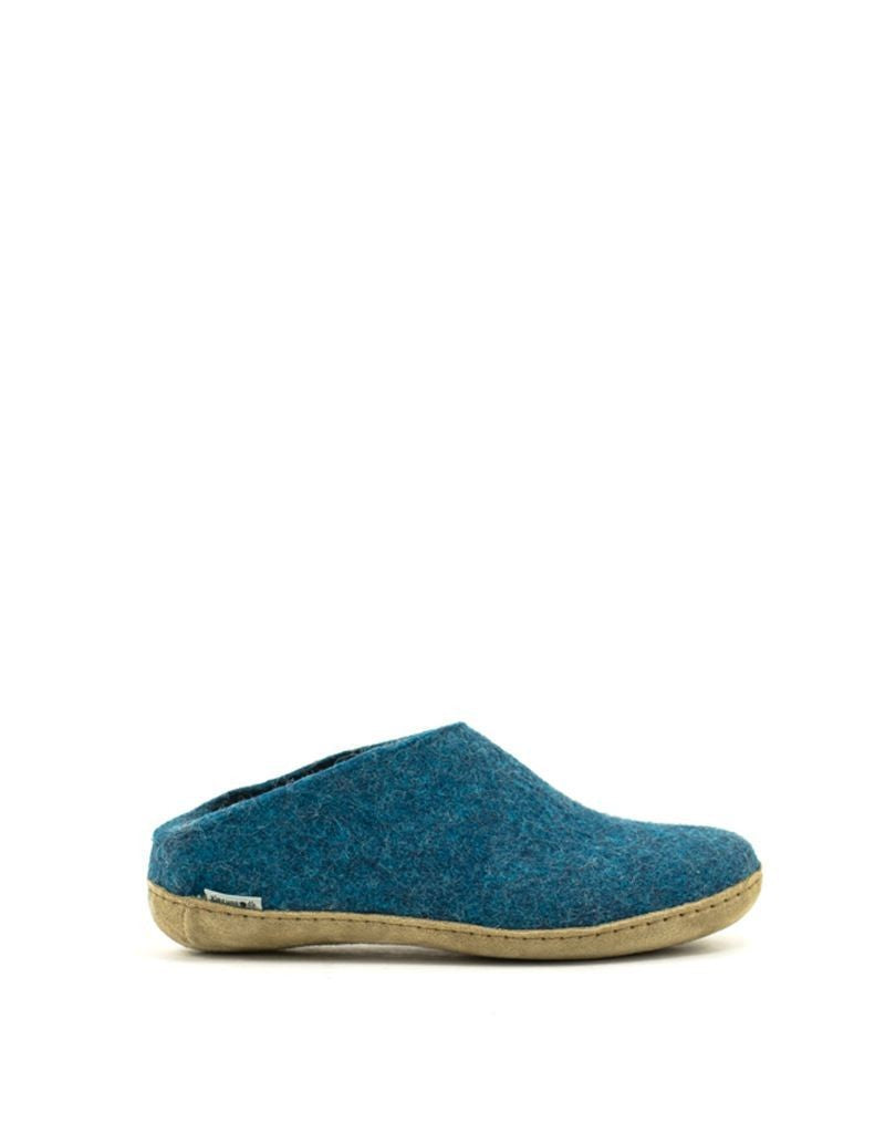 Glerups Wool Slip-On Suede Sole B-06-00 Petrol EU 38