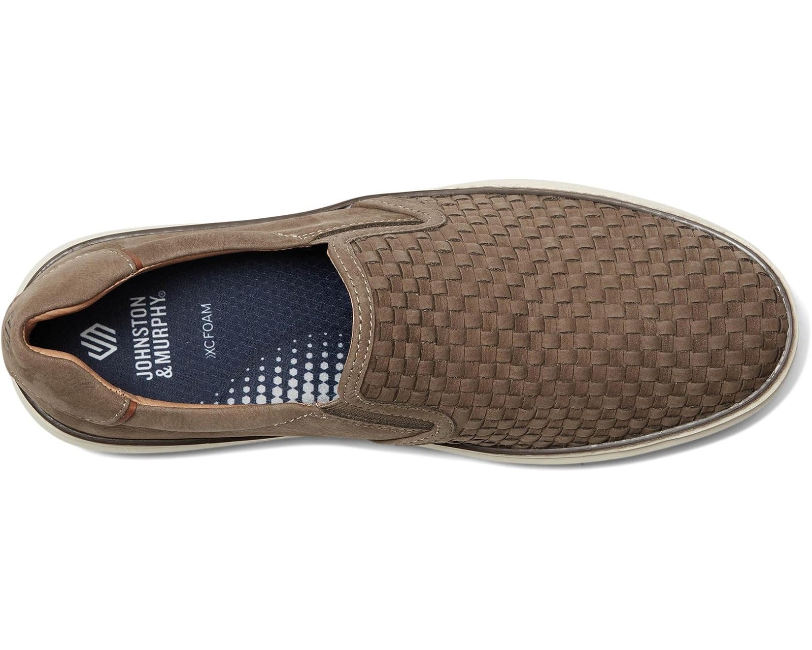 Johnston & Murphy McGuffey 2.0 Slip on Shoes 025-02990 Taupe Woven Tumbld Nubuck