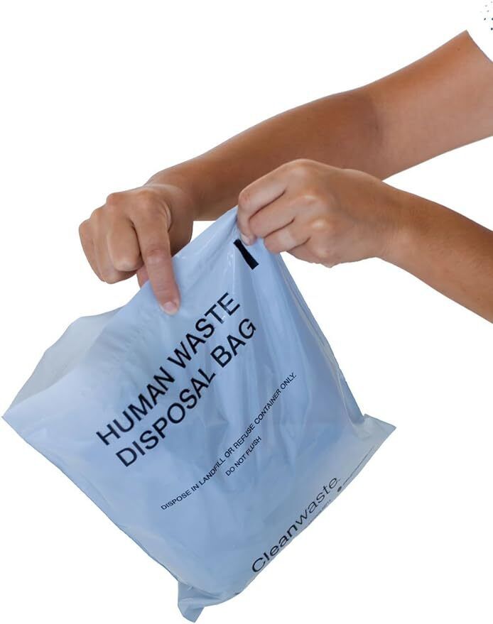 Cleanwaste GO Anywhere Toilet Kits50Pack D313W50 WAG BAG Odor Control - AllSportsWearUSA