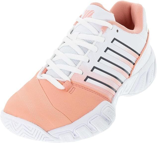 KSwiss Womens Bigshot 4 Peach AmberWhiteAsphalt Size 10 Tennis Shoe New - AllSportsWearUSA