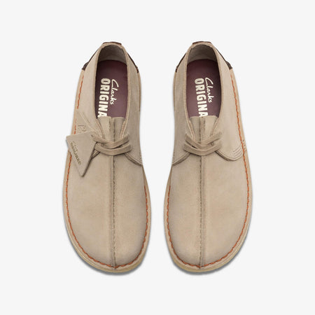 Clarks Mens Desert Trek Shoe 26178478 Sand Suede