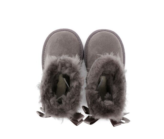 Ugg Girls' Bailey Bow Ii Shearling Boots Toddler 1017394T-GREY SIZE 7 Brand New - AllSportsWearUSA