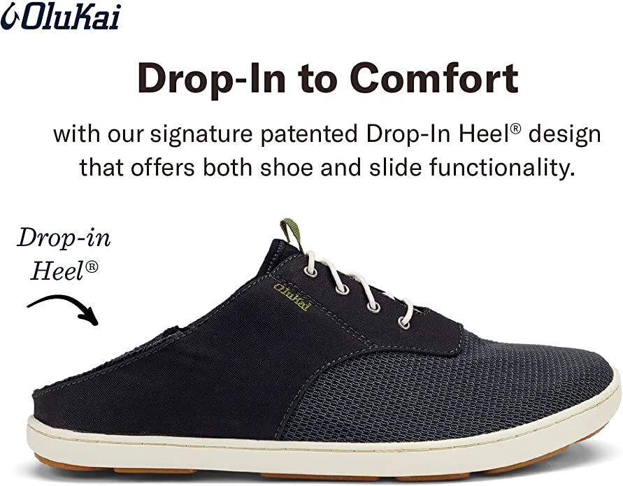 Olukai Nohea Moku Men's Boat Shoes Black - AllSportsWearUSA