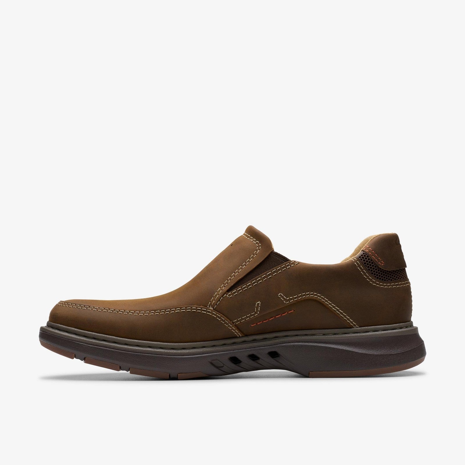 Clarks Men's Un Briley Step Slip on Shoes 26179983 Beeswax Leather