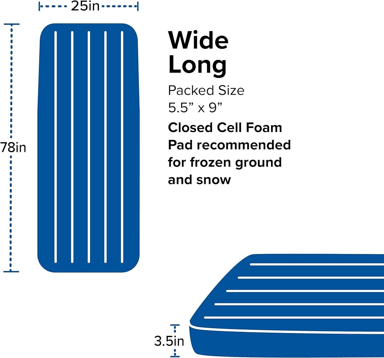 Big Agnes Divide W-Long 25x78 Warm Olive Air Chamber Insulated Sleeping Pad New - AllSportsWearUSA