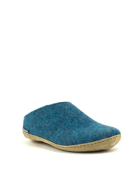 Glerups Wool Slip-On Suede Sole B-06-00 Petrol EU 38