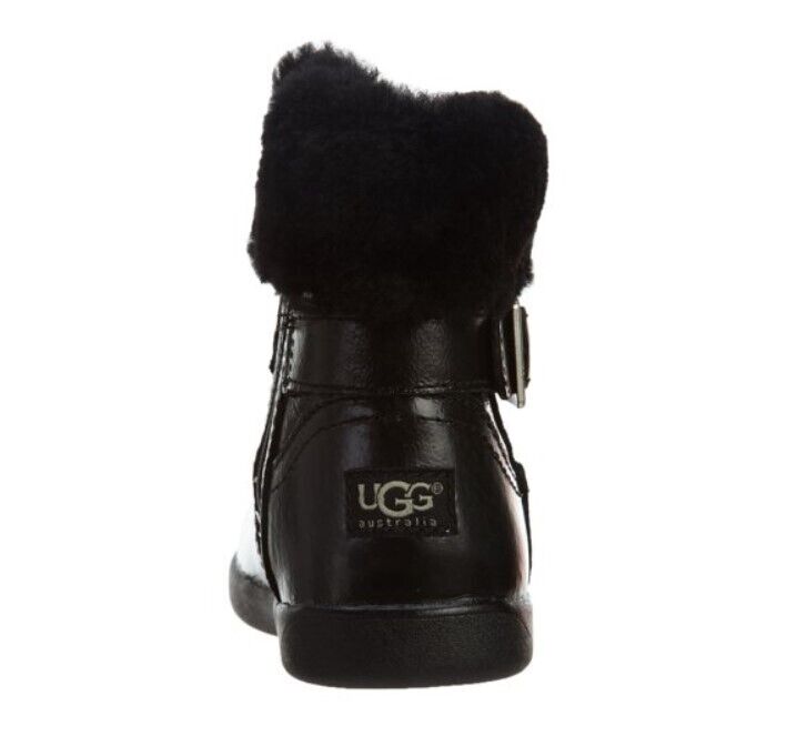 UGG Toddler Gemma Patent Leather Boots 1005149T-BLK Size 8.5 Brand New - AllSportsWearUSA