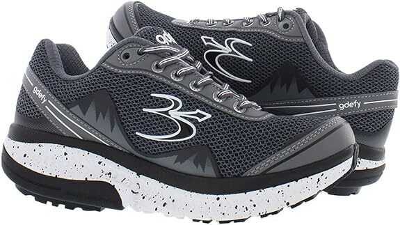 Gravity Defyer Women's Gdefy Mighty Walk TB9024FGS M Grey Sneaker - AllSportsWearUSA