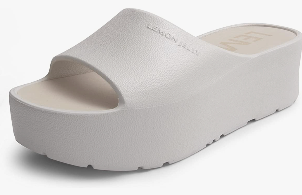 Lemon Jelly Womens Platform Sandals Pearl Metal Super Lightweight SlipOn - AllSportsWearUSA