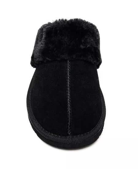 Minnetonka Moccasins 3329 - Women's Sheepskin Slide - Black