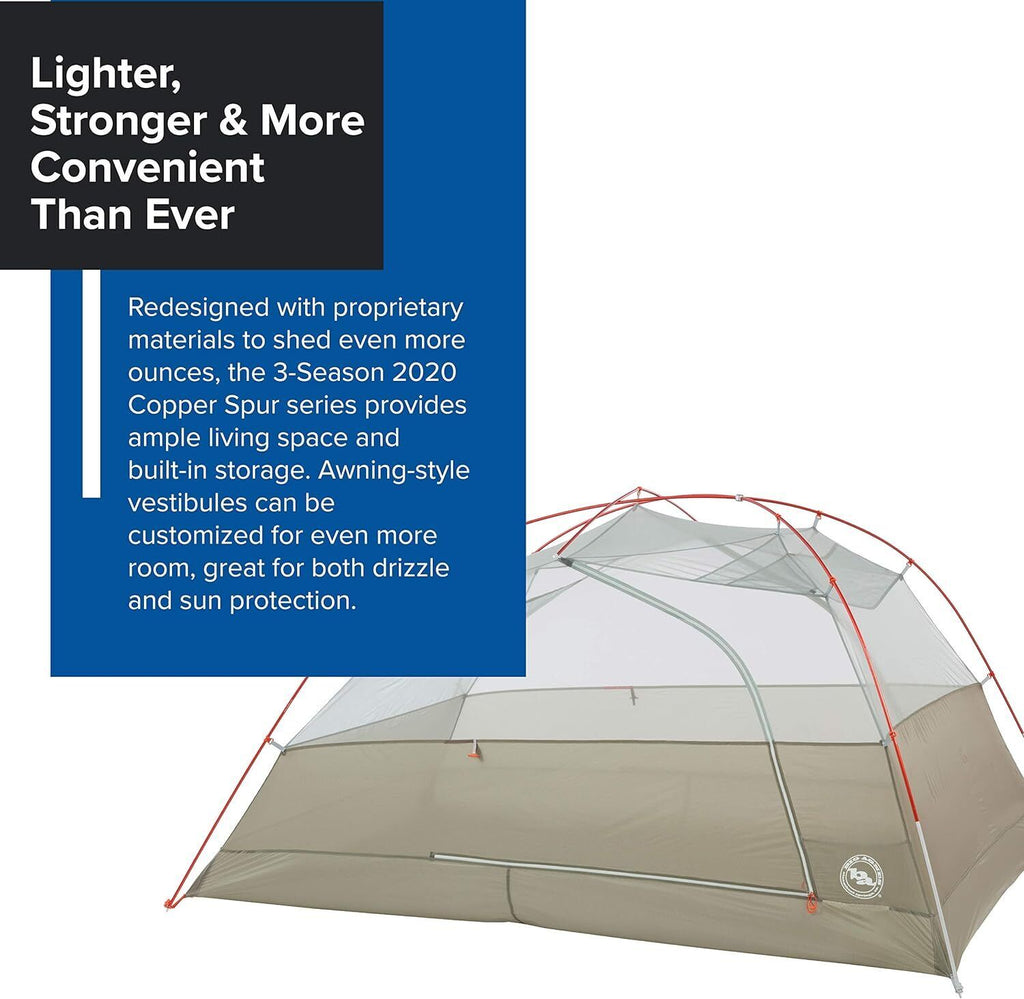 Big Agnes Copper Spur HV UL2 Orange 4 Person Tent Brand New - AllSportsWearUSA