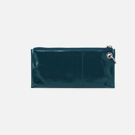 HOBO Vida Polished Leather Wristlet Clutch Wild Bluegrass
