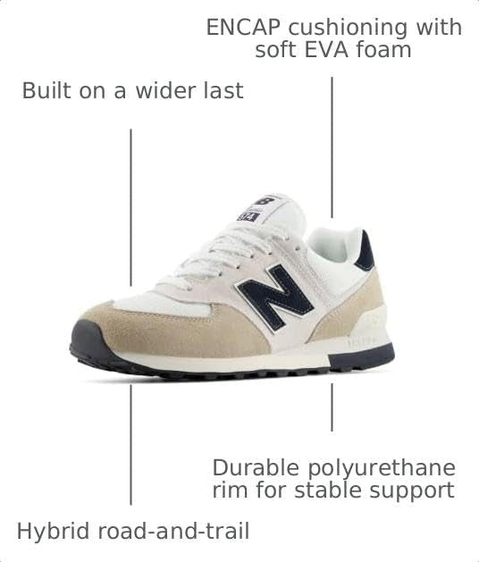 New Balance Unisex-Adult 574 Sneaker U5746SG-D Sea Salt/Linen