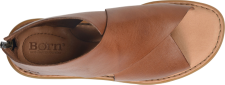 Born IWA Women's Camel Brown Leather Sandals Back Zip  F78006