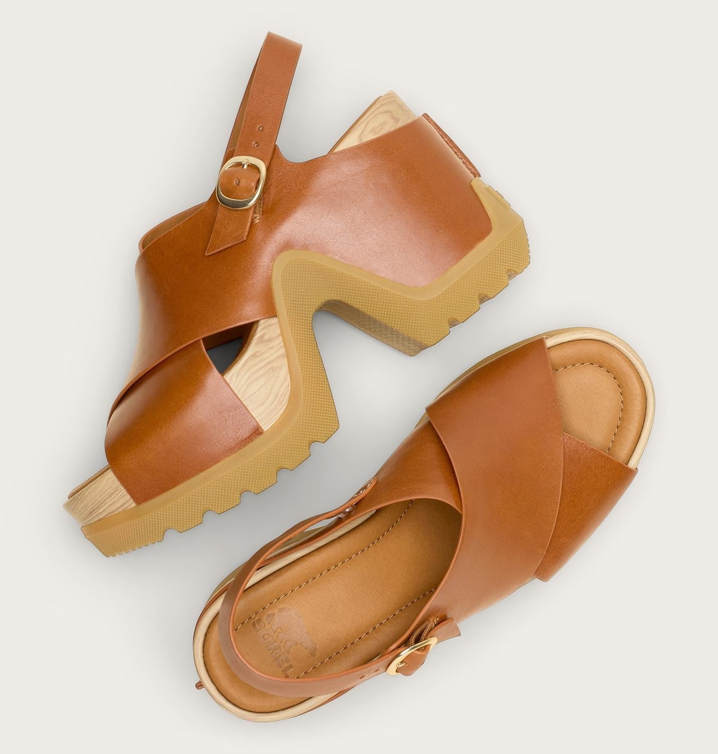 Sorel Roam'n™ Rise Heel Women's Sandal 2151451-222 Iced Tea, Gum 16