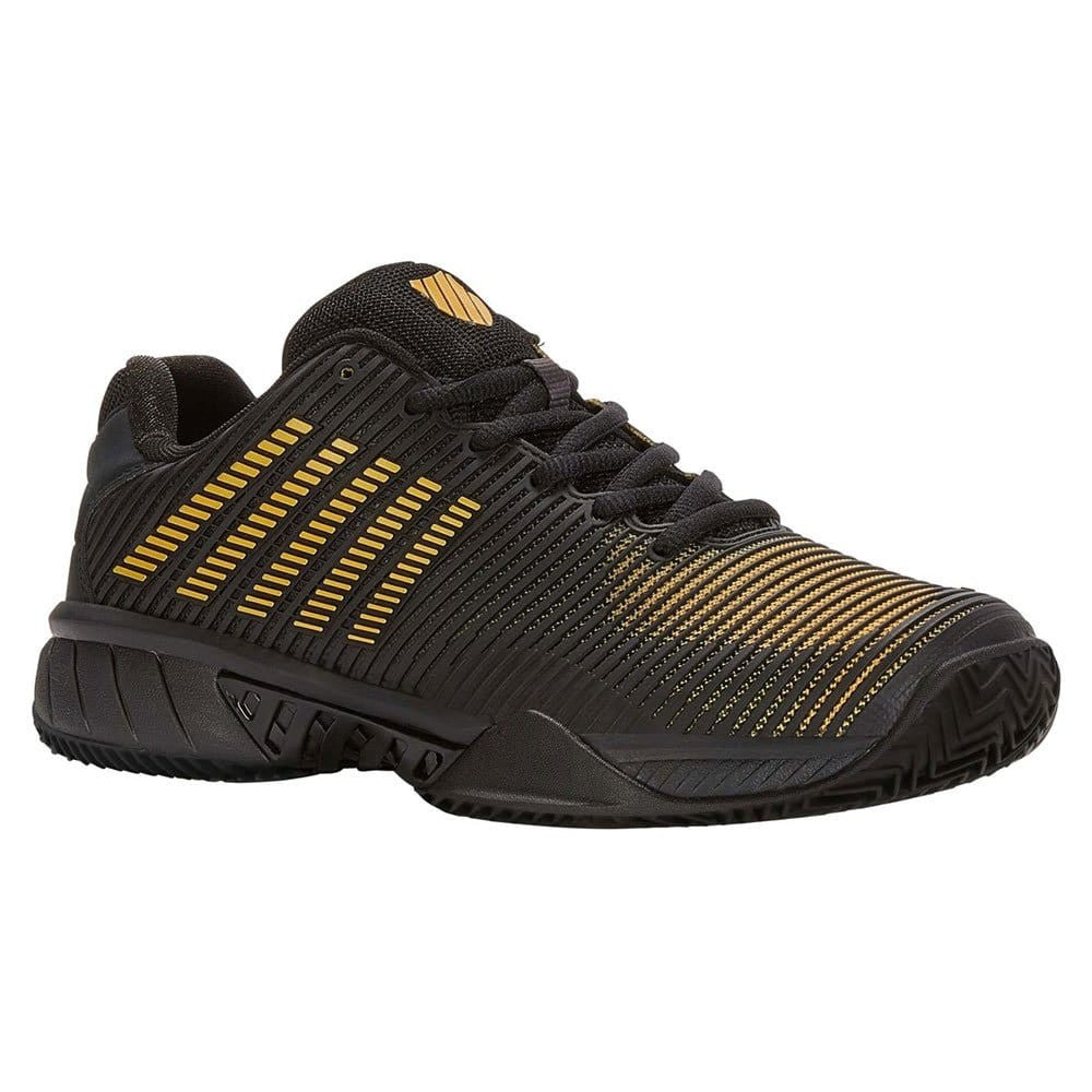 K-Swiss Men's Hypercourt Express 2 Pickleball Shoes 06613-071 Black/Amber Yellow
