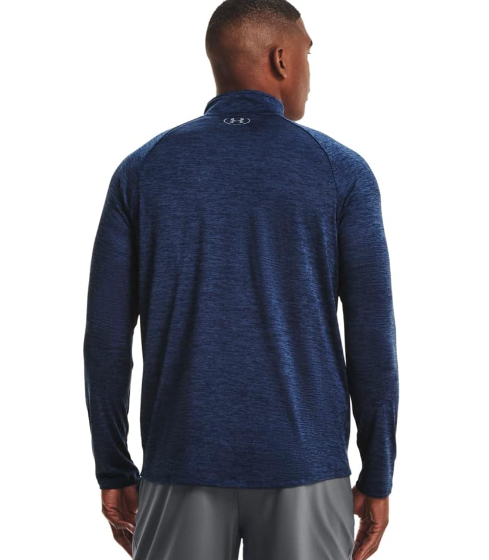 Under Armour Mens Tech 20 12 Zip Academy Blue 409 Steel - AllSportsWearUSA
