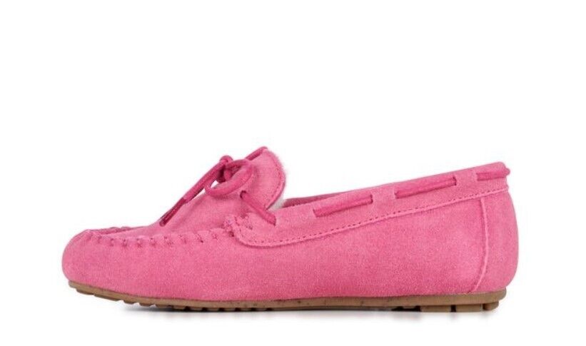 Emu Australia Girls Amity Cow Suede Slipper K11445-PALE PINK Brand New - AllSportsWearUSA