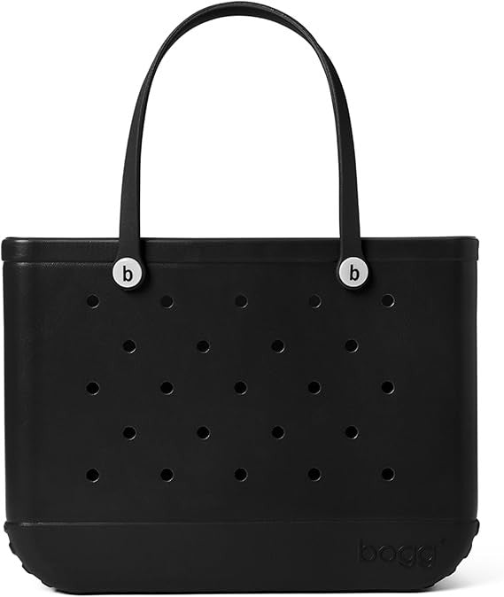 Original Bogg Bag Large Tote Tonal Lbd Black, White Buttons
