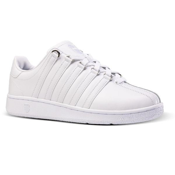 K-Swiss Women's Classic VN Leather Sn eaker 97321-101White/White