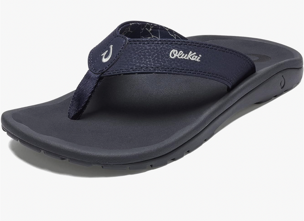 OluKai Ohana Men's Beach Sandals, Quick-Dry Blue Depth/Dark Shadow - AllSportsWearUSA