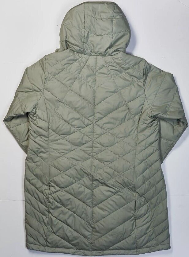 Columbia Puffer Jacket Coat Womens Black/gray Hood OMNI HEAT XL - AllSportsWearUSA