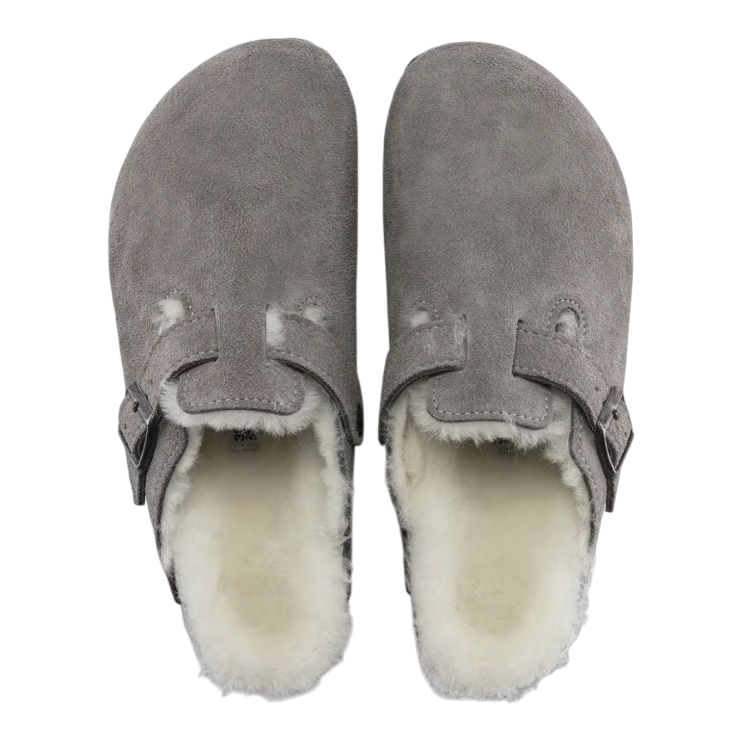 Birkenstock Boston Shearling Suede Leather  Stone Coin 1017651