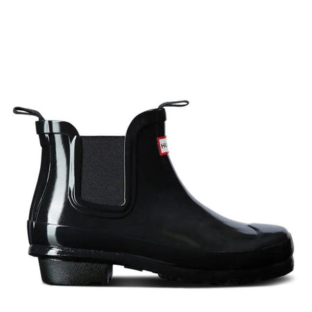 Hunter Kids Original Chelsea Black Gloss Waterproof Rain Boot