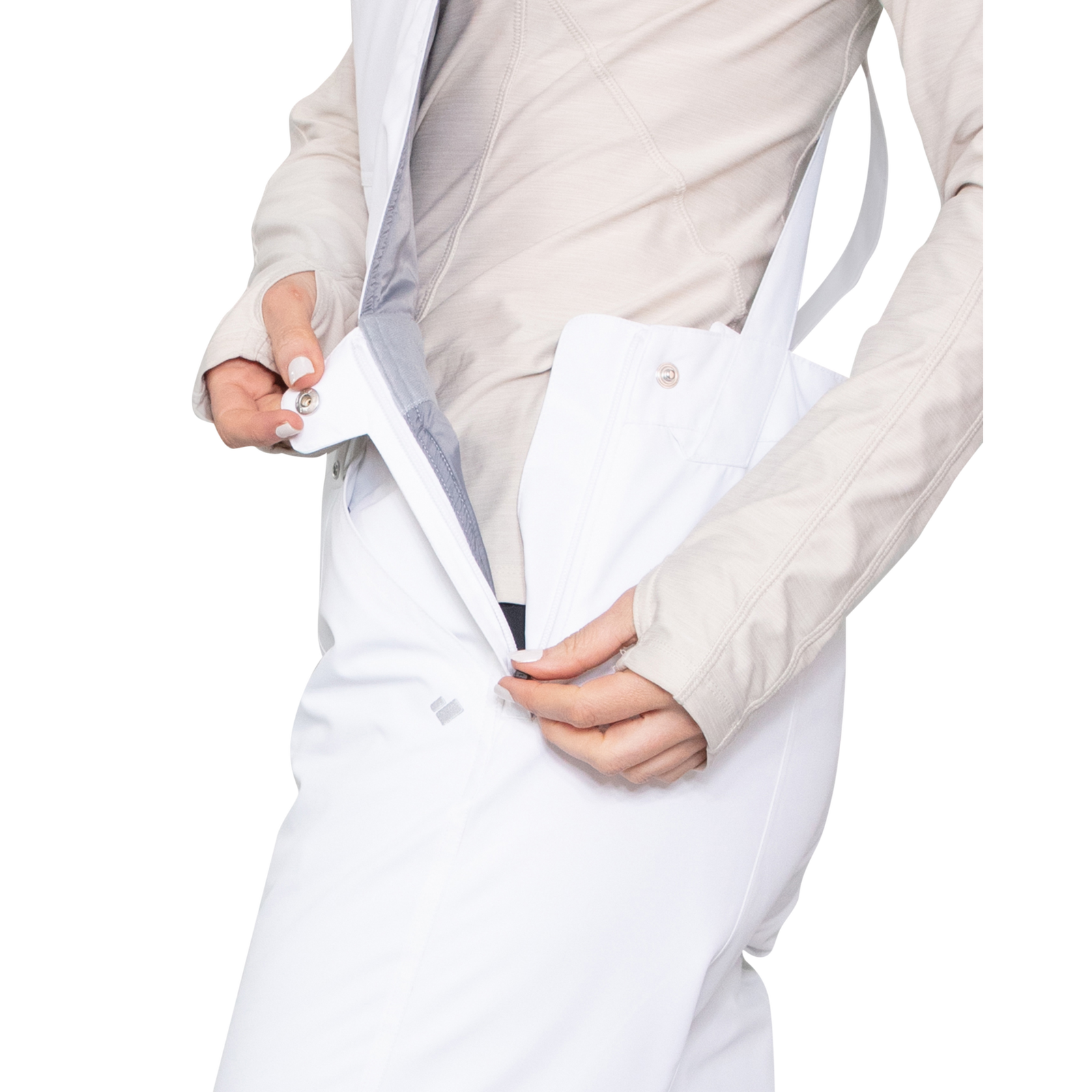 Obermeyer Women's Malta Bib Overalls White  15032-16010 BRAND NEW