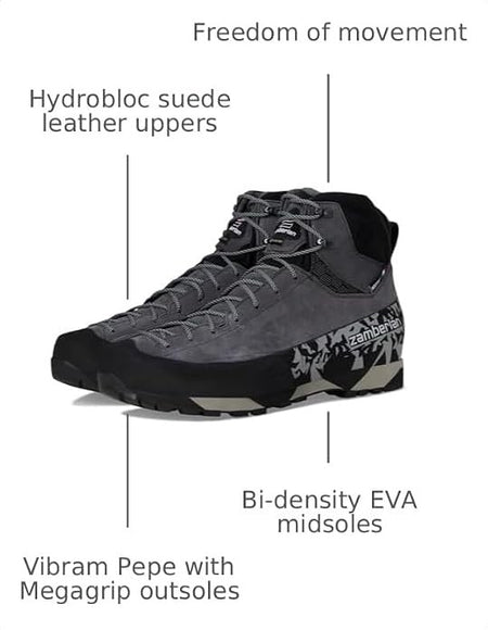 Zamberlan Men's Salathe' Trek GTX RR Hiking Shoes 0226ZDGM Dark Grey