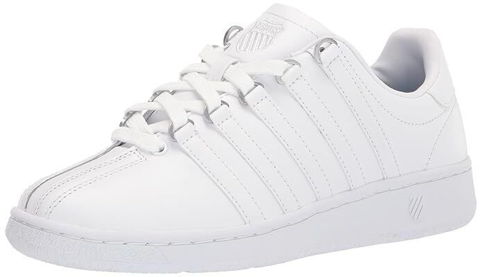 K Swiss Men’s Classic VN White Leather Tennis 07321-101 White