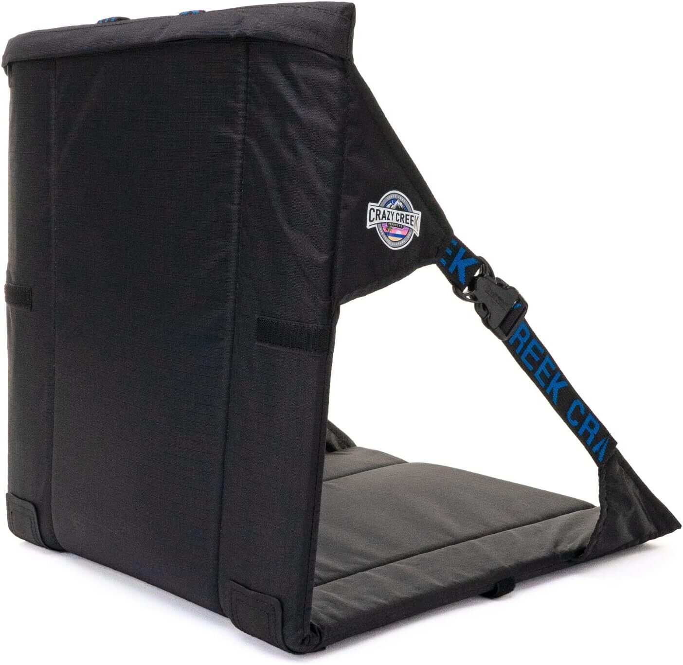Crazy Creek Original Chair 1020-016 Black W/ Blue Camping Chair Brand New - AllSportsWearUSA