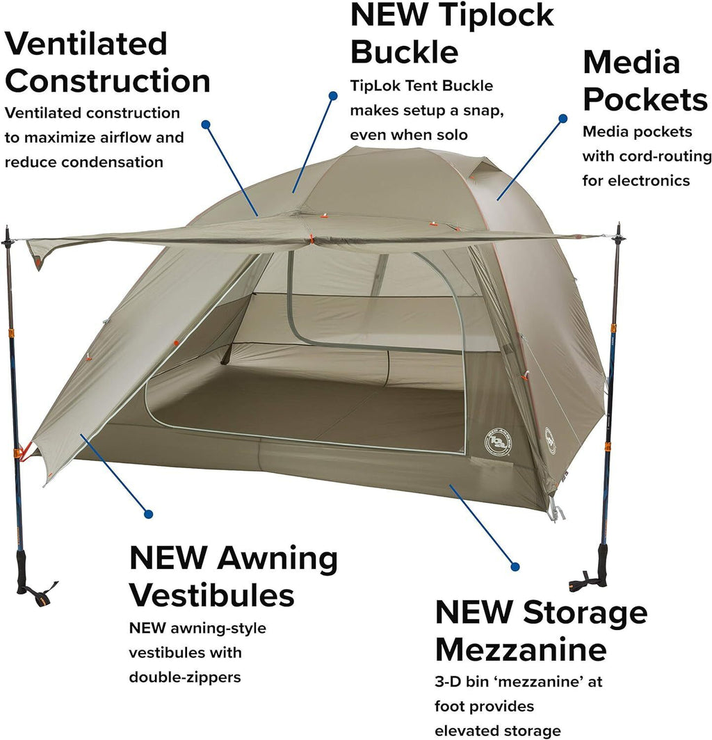 Big Agnes Copper Spur HV UL2 Olive Green 4 Person Tent Brand New - AllSportsWearUSA