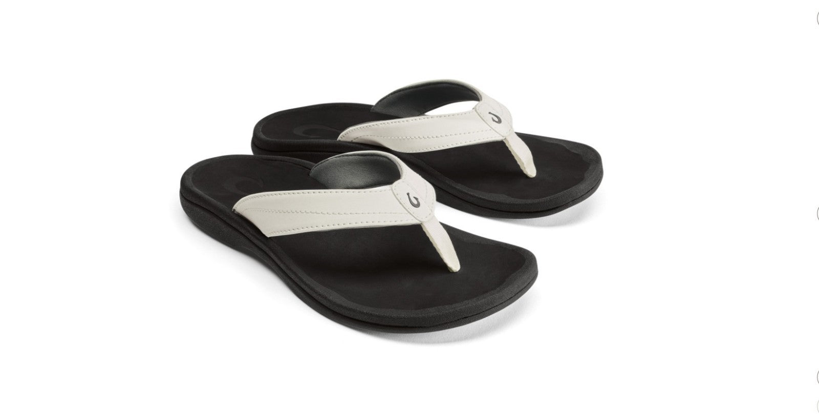 OluKai Women's Sandals Ohana Bright White/Black 20110-WB40